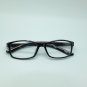 Reading Glasses Broadcaster Rectangle Glossy Black Frame Spring Hinge +3.25 Lens