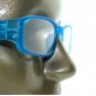 Reading Glasses Sleek Rectangle Spring Hinge Frame Frosted Matte Aqua Blue +1.75