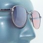 Petite Size Metal Silver Frame Driving Glasses Round Orange Lens