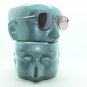 Petite Size Metal Silver Frame Driving Glasses Round Orange Lens