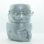 Small Narrow Lens Reading Glasses Shiny Gray Metal Frame +2.50 Power
