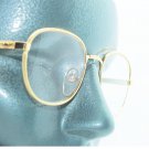 Classic Metal Rounded Frame Reading Glasses Gold Wire +3.00 Lens Strength