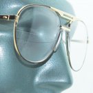 Aviator Traditional True Half Bifocal Reading Glasses +2.75 Black Gold Frame