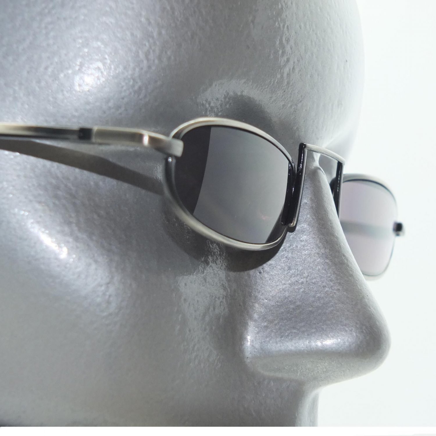 Dark Tint Reading Glasses Xtreme Narrow Lens Boho Gray Metal Frame +2.