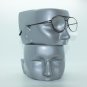 Aviator Style Reading Glasses Polished Black Metal Small Frame +1.50 Lens