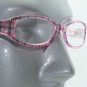 Preppy Style Plaid Frame Reading Glasses +2.00 Lens Strength Pink Clear Black