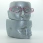 Preppy Style Plaid Frame Reading Glasses +2.00 Lens Strength Pink Clear Black
