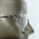 Bifocal Decorative Trim Silver Frame Reading Glasses +1.25 Lens Women's