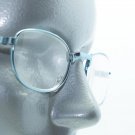 Rock Star Aqua Blue Metal Frame Classic Oval Reading Glasses +3.50 Lens Readers