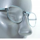 Rock Star Aqua Blue Metallic Frame Petite Reading Glasses +3.50 Lens Readers