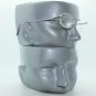 Frameless Invisible Lens Reading Glasses +1.50 Metal and Purple Trim