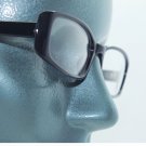 Narrow Black Frame Tres Chic Blank Clear Lens Runway Fashion Eyewear Glasses