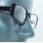 Narrow Black Frame Tres Chic Blank Clear Lens Runway Fashion Eyewear Glasses