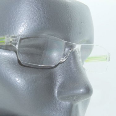 Frameless Reading Glasses Whimsy Lime Green Accent  +1.75 Strength