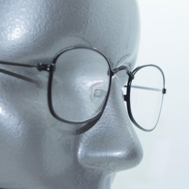 Petite Oval Black Metal Wire Single Bridge Frame Reading Glasses +1.00 Lens