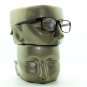 Reading Glasses Broadcaster Rectangle Coffee Brown Frame Spring Hinge +1.50 Lens
