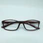 Reading Glasses Broadcaster Rectangle Coffee Brown Frame Spring Hinge +1.50 Lens