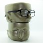 Reading Glasses Broadcaster Rectangle Glossy Black Frame Spring Hinge +2.75 Lens