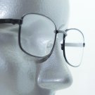 Simple Rectangle Style Reading Glasses Polished Black Metal Frame +1.50 Lens