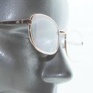 Petite Oval  Lightweight Reading Glasses Gold Metal Frame +2.50 Lens
