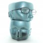 Simple Black Metal Oval Frame Women's Small Reading Glasses +1.00