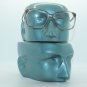 Large Square Frame Statement Gray Crystal Reading Glasses +1.00 Lens Strength