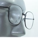 Large Square Classic Reading Glasses Black Metal Frame Springe Hinge +1.50 Lens