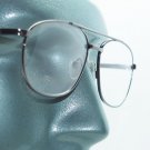 Reading Glasses Pilot Aviator Rounded Polished Gunmetal Gray Frame +3.25 Lens