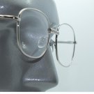 Simple Office Style Reading Glasses Spring Hinge Gold Metal Frame +2.50 Lens