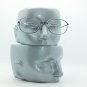 Unisex Traditional Simple Reading Glasses Shiny Gray Metal Frame +1.50 Lens