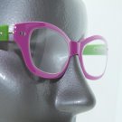 Reading Glasses Cat Eye Super Twisty Flexi Frame : Magenta Lime +2.00 Strength