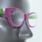 Reading Glasses Cat Eye Super Twisty Flexi Frame : Magenta Lime +2.00 Strength