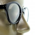 Reading Glasses Round Frame Geek Vintage Style Spring Hinge Glossy Black +2.75