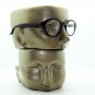 Reading Glasses Round Frame Geek Vintage Style Spring Hinge Glossy Black +2.75
