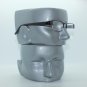 City Style Reading Glasses Black Metal Polished Straight Top Frame +1.25