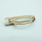 Folding Pocket Reading Glasses Mid Size Gold Metal Frame +3.50 Lens Strength