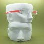 Frameless Hi Tech Reading Glasses Pearlized Glittery Red Side Arms +2.50 Lens