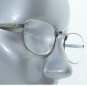 Reading Glasses Low Profile Shiny Gray Metal Small Frame +1.50 Lens