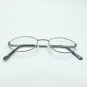 Reading Glasses Shiny Gray Metal Petite Oval Frame +1.50 Lens