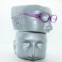 Fun Reading Glasses See Thru Purple Grape Jelly Whimsy Oval Frame +2.00 Lens