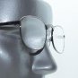 Oval Frame Arched Bridge Reading Glasses Shiny Gray Metal Frame +1.50 Strength