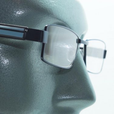 Reading Glasses Super Hi Tech Metro Metal Frame Jazz Aqua Black Detail +2.75