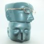 Folding Pocket Reading Glasses Mid Size Gold Metal Frame +2.75 Lens Strength