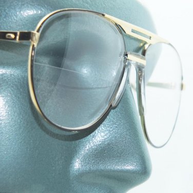 Aviator Traditional True Half Bifocal Reading Glasses +2.50 Black Gold Frame