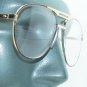 Aviator Traditional True Half Bifocal Reading Glasses +2.50 Black Gold Frame