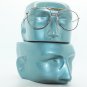 Aviator Traditional True Half Bifocal Reading Glasses +2.50 Black Gold Frame