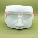 Frameless Hi Tech Reading Glasses Pearlized Glittery Red Side Arms +1.50 Lens