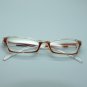 Ombre Red Brown Crystal Modern Cat Eye +1.25 Reading Glasses Wide Frame