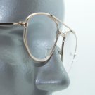 Reading Glasses Shiny Gold Metal Small Aviator Frame +1.50 Lens