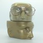 Wide Aviator Metal Tortoise Frame Straight Halfway Bifocal Reading Glasses +1.00